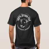 100% Grass Fed - support local butcher T-Shirt (Rückseite)