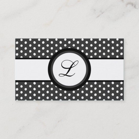 100 Gray Punkt Pokadot Visitenkarte (Vorderseite)