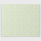 100. Green/White Random Number Pattern Klein Geschenkpapier (Flach)