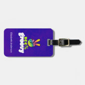 100% Groovy mit Rainbow Hand Peace Sign Gepäckanhänger (Vorderseite horizontal)