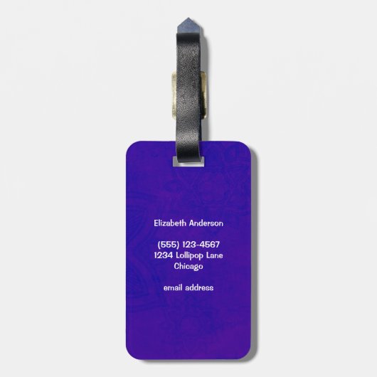 100% Groovy mit Rainbow Hand Peace Sign Gepäckanhänger (Rückseite vertikal)