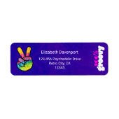 100% Groovy Rainbow Hand Peace Sign (Vorne)