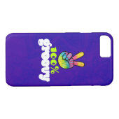 100% Groovy Rainbow Hand Peace Sign Case-Mate iPhone Hülle (Rückseite (Horizontal))