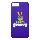 100% Groovy Rainbow Hand Peace Sign Case-Mate iPhone Hülle (Rückseite)