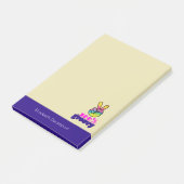 100% Groovy Rainbow Hand Peace Sign Post-it Klebezettel (angewinkelt)