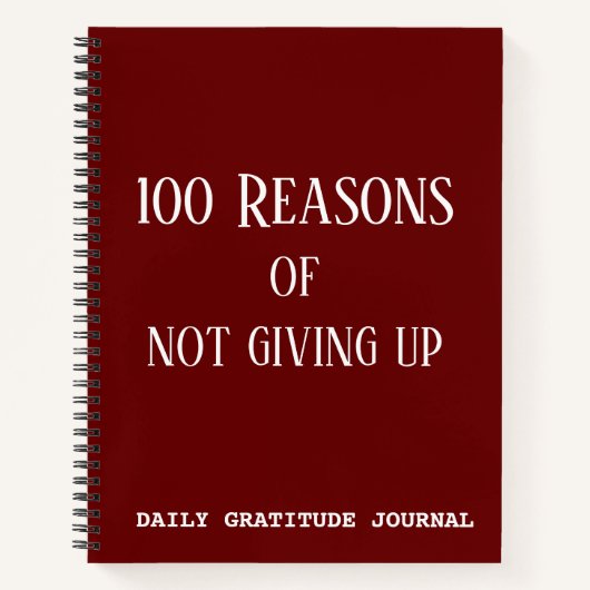100 Gründe dafür, nicht die tägliche Dankbarkeit a Notizblock (Vorderseite)
