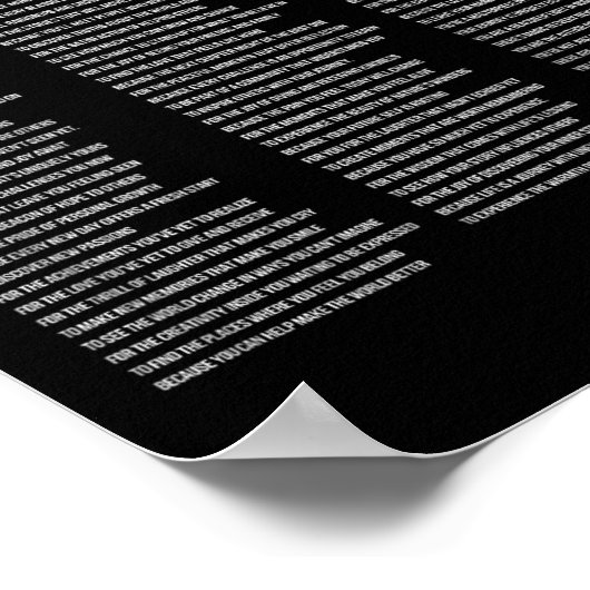 100 Gründe für den Bleibe der Suizidprävention 988 Poster (Ecke)