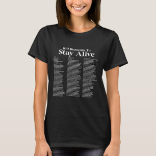 100 Gründe für den Bleibe der Suizidprävention 988 T-Shirt