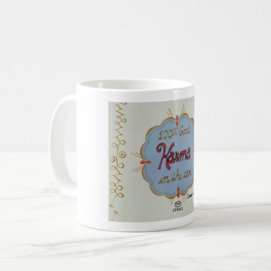 100% gutes Karma in a-Dose Kaffeetasse (Vorderseite Links)