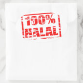 100 % Halal Ovaler Aufkleber (Tasche)