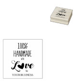 100 % handgefertigt mit Liebe Quote Design Gummistempel (Stempel)