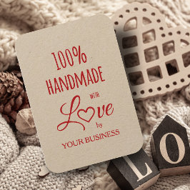 100 % handgefertigt mit Liebe Quote Design Gummistempel