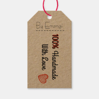 100% Handgefertigt mit Liebe - Vintage-Geschenkanh Geschenkanhänger