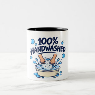 100% Handwäsche Lustige Wäsche Grafik Zweifarbige Tasse