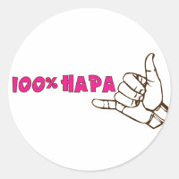 100 % Hapa-Aufkleber