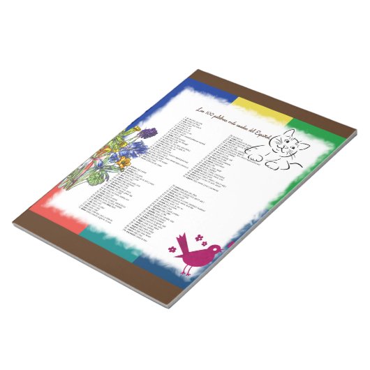 100 Häufigste Wörter auf Spanisch Notizblock (angewinkelt)