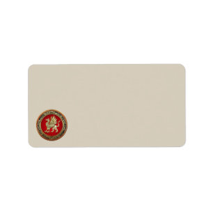 [100] Heiliger Goldgreif Adressaufkleber