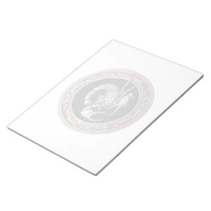 [100] Heiliger Silberskorpion auf Schwarz Notizblock