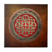 [100] Heiliges keltisches Goldknoten-Kreuz Fliese (Vorderseite)