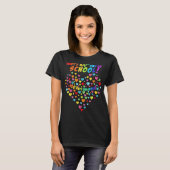 100 Herz 100. Schultag intelligenter Student & T T-Shirt (Vorne ganz)
