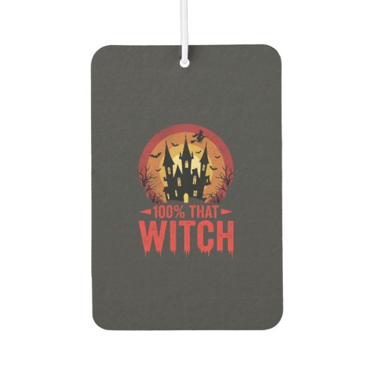 100% Hexen Halloween Schloss Autolufterfrischer (Vorderseite)