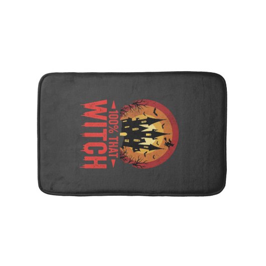 100% Hexen Halloween Schloss Badematte (Vorderseite)