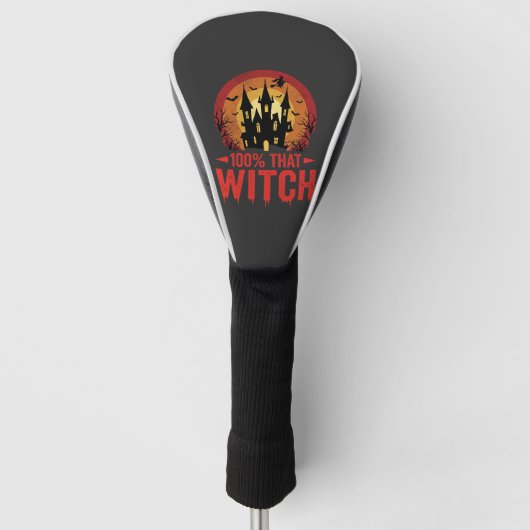 100% Hexen Halloween Schloss Golf Headcover (Vorderseite)