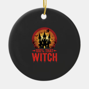 100% Hexen Halloween Schloss Keramik Ornament