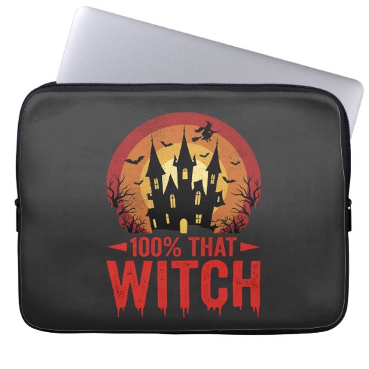 100% Hexen Halloween Schloss Laptopschutzhülle (Vorderseite)