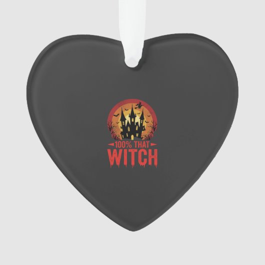 100% Hexen Halloween Schloss Ornament (Vorderseite)