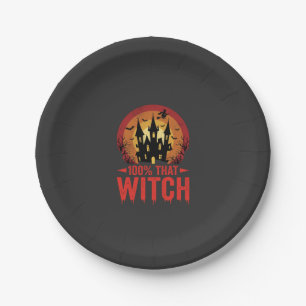 100% Hexen Halloween Schloss Pappteller
