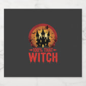 100% Hexen Halloween Schloss Schaumweinetikett (Einzelnes Label)