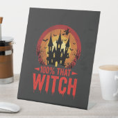 100% Hexen Halloween Schloss Sockelschild (In Situ)