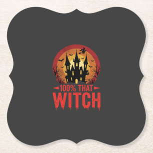 100% Hexen Halloween Schloss Untersetzer