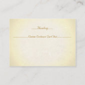 100 Hochzeitskleidung Vintages Pergament Begleitkarte (Rückseite)