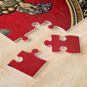 [100] Hokusai - Shoki, die Shishi Löwe reiten Puzzle (Seite)