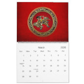 [100] Hokusai - Shoki Riding Shishi Lion Kalender (Mär 2026)