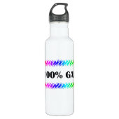 100 % homosexuell edelstahlflasche (Vorderseite)