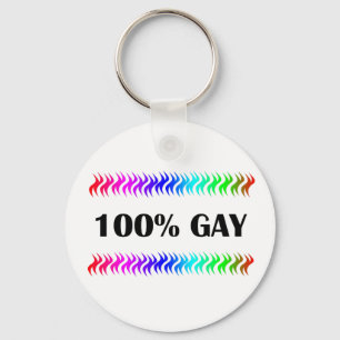 100 % homosexuell schlüsselanhänger