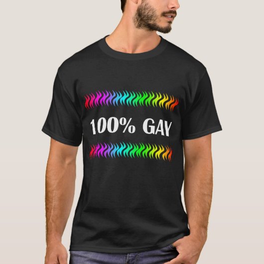 100 % homosexuell T-Shirt (Vorderseite)
