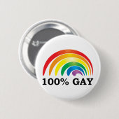 100% Homosexuelles Button (Vorne & Hinten)