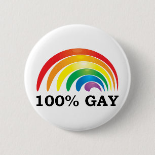 100% Homosexuelles Button