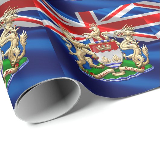 [100] Hongkong Historischer Wappen 1959-1997 Geschenkpapier (Rolleneckpunkt)