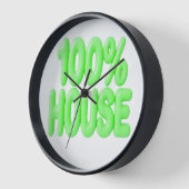 100% HOUSE GRÜNE SCHRIFTARTEN UHR (Winkel)