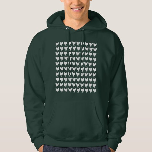 100 Hühner - weiß Hoodie (Vorderseite)