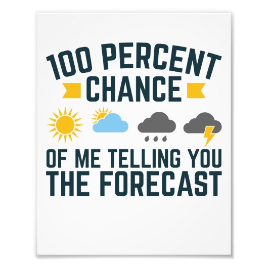 100%ige Chance, dass ich Ihnen die Vorhersage erzä Fotodruck (Vorne)