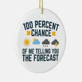 100%ige Chance, dass ich Ihnen die Vorhersage erzä Keramik Ornament (Rechts)