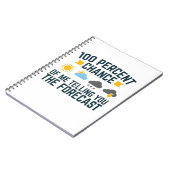 100%ige Chance, dass ich Ihnen die Vorhersage erzä Notizblock (Linke Seite)