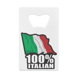 100%-ige italienische Flagge - Wellenreiten Geldbeutel Flaschenöffner