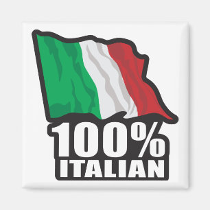 100%-ige italienische Flagge - Wellenreiten Magnet